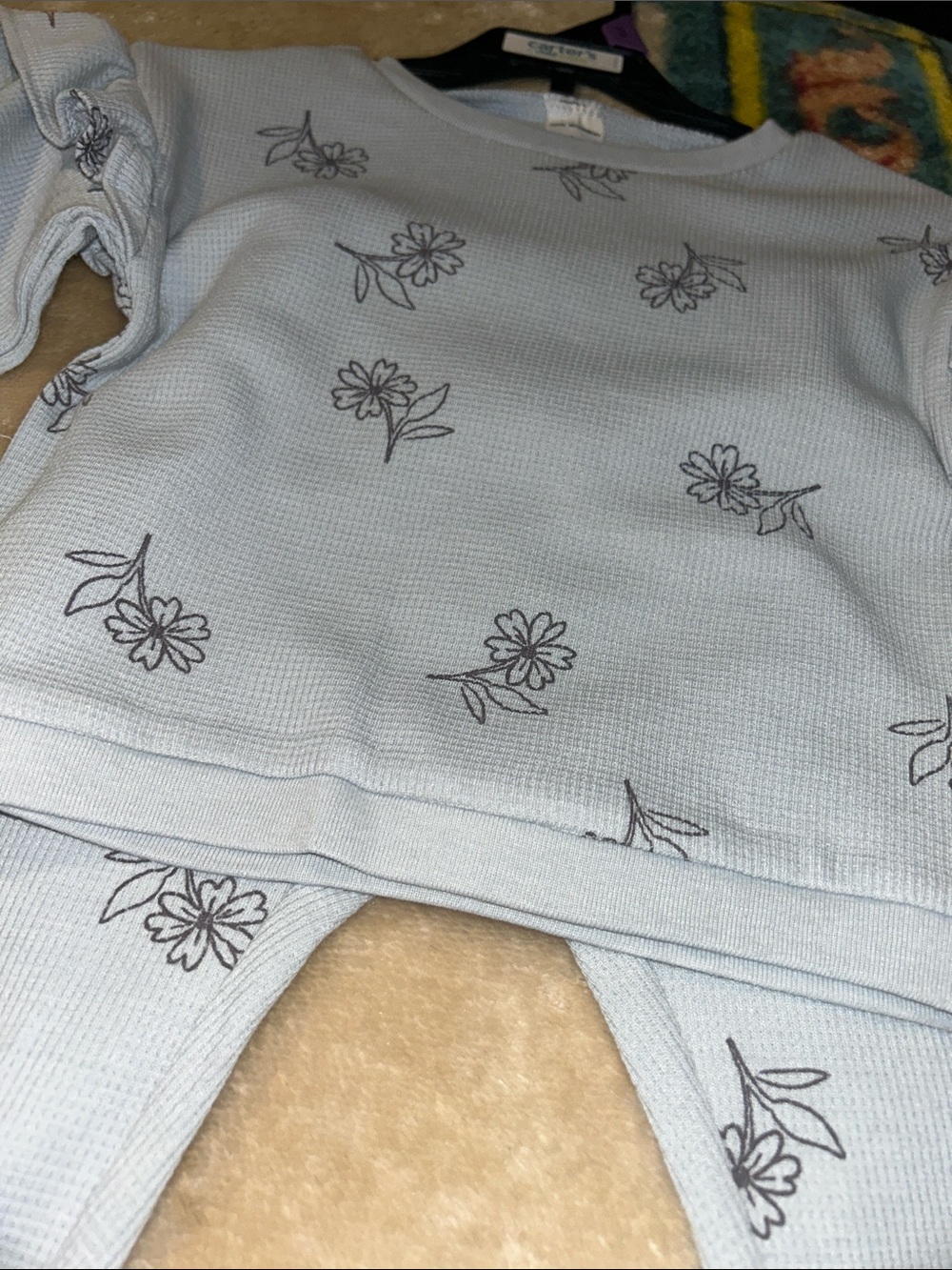 Carter's Light Blue Floral Ruffle- Set - Picture 2 of 2